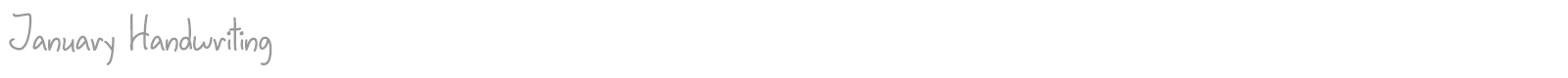 January Handwriting font preview